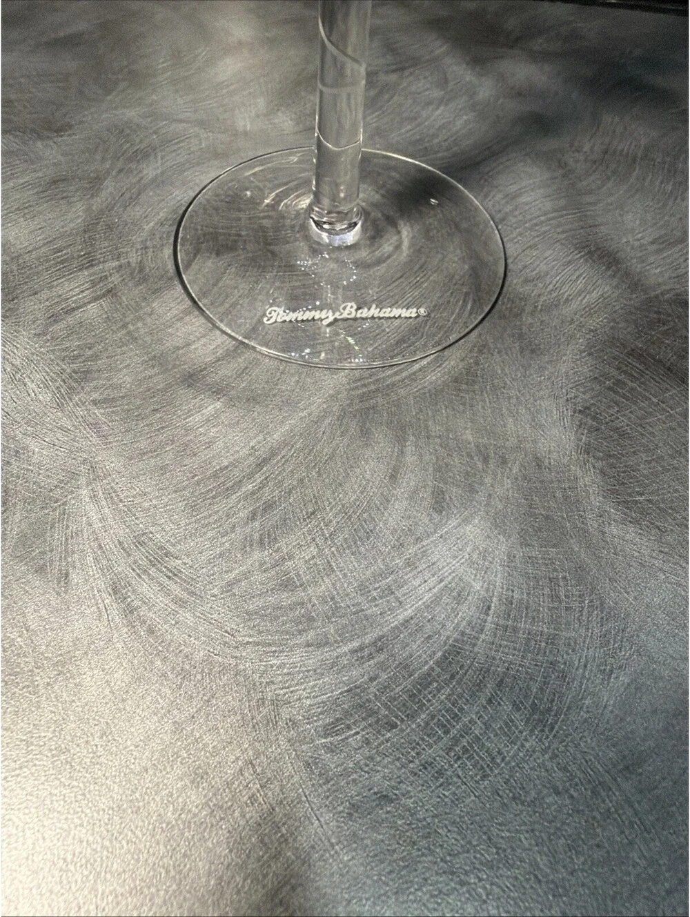 TOMMY BAHAMA  ~ 1 Etched Crystal Wine Glass  Palm Fronds ~ 9.5”~ RARE HTF